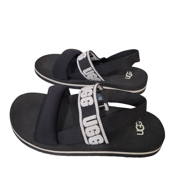 Ugg Zuma kids sing black and white sandals size 3 big girls - Picture 7 of 8